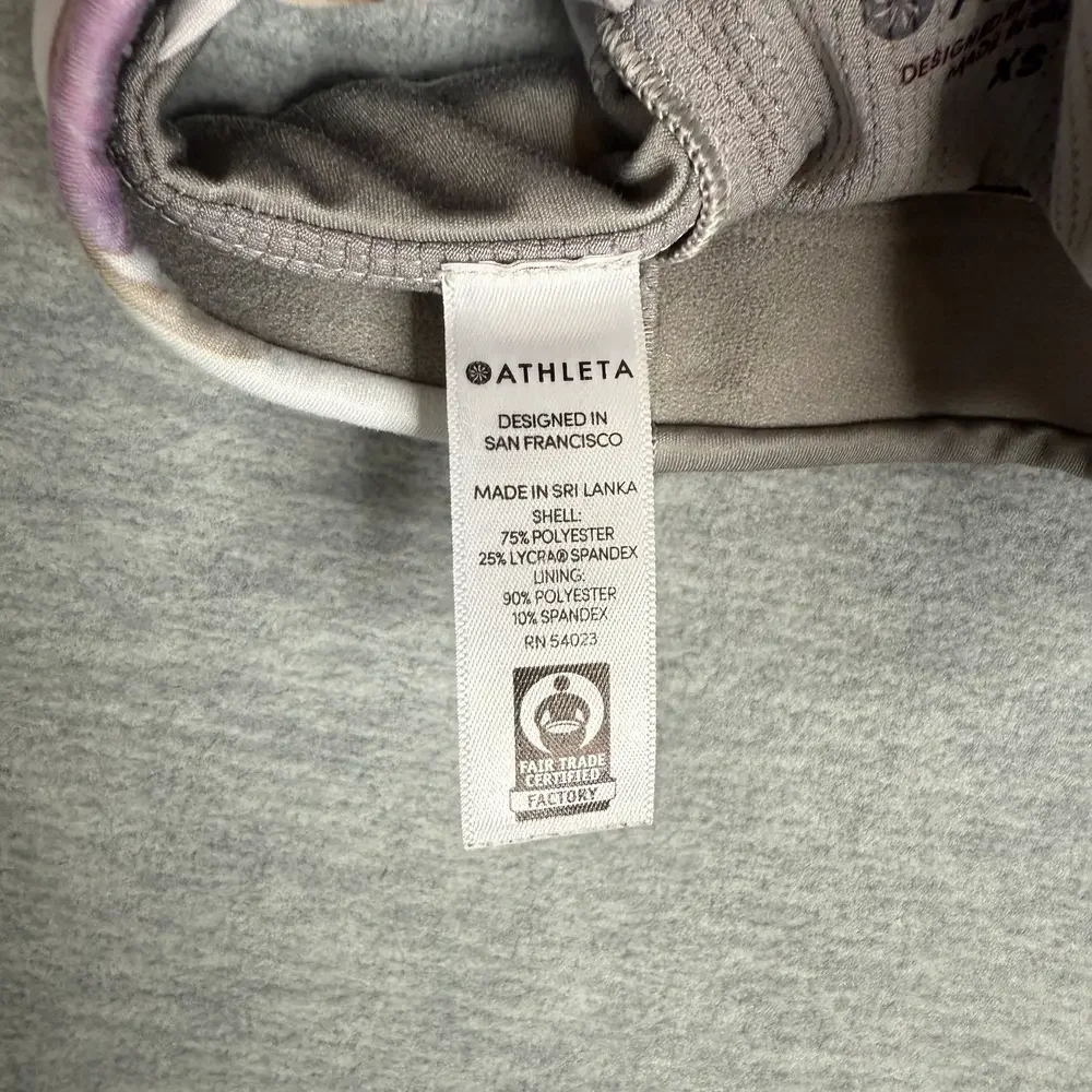 Athleta XS Hyper Focused Bra – Powervita Gray Botanical Print - Picture 6 of 6